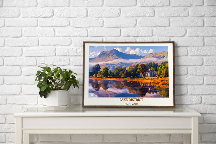 Idyllic England Poster featuring the enchanting vistas of the Lake District, a wonderful choice for enhancing your home or office decor