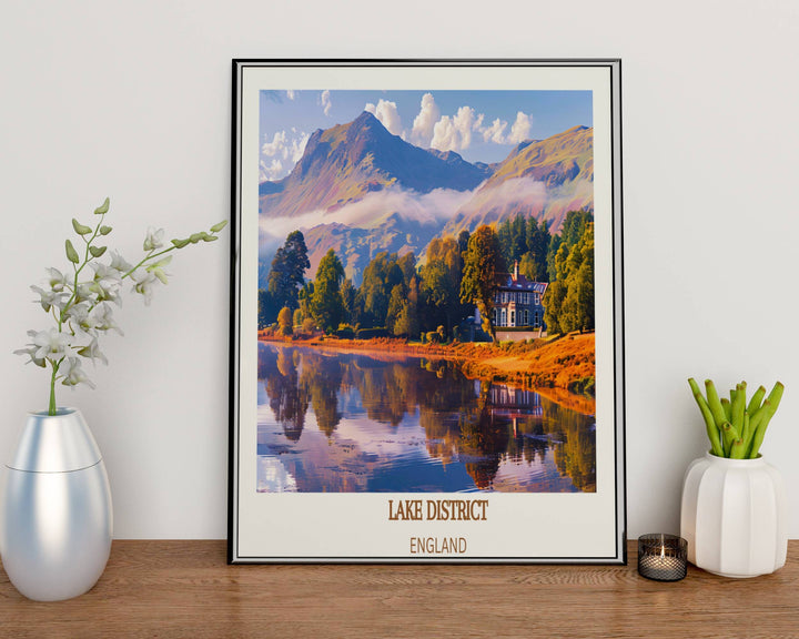 Majestic England Wall Art portraying the serene landscapes of the Lake District, adding a touch of tranquility to your home decor
