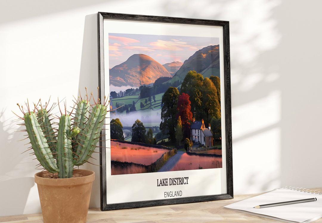 Harmonious England Wall Art portraying the serene beauty of the Lake District, an excellent addition to your interior design