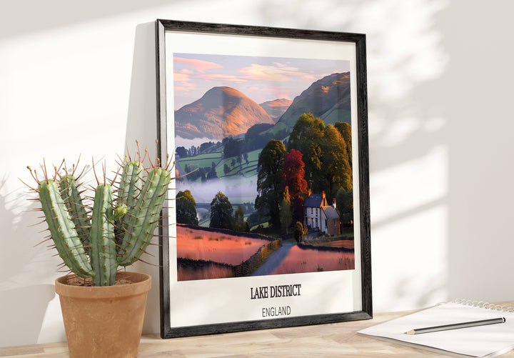 Harmonious England Wall Art portraying the serene beauty of the Lake District, an excellent addition to your interior design