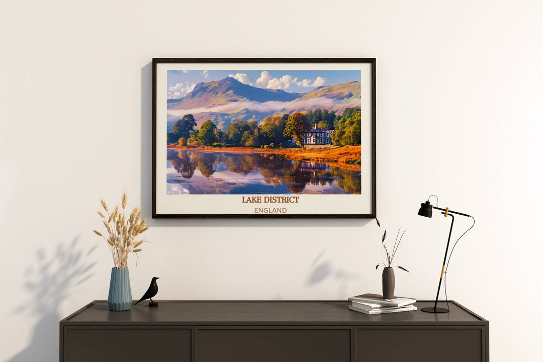Breathtaking Lake District Poster capturing the majestic scenery of Cumbria, England. A thoughtful and memorable housewarming gift
