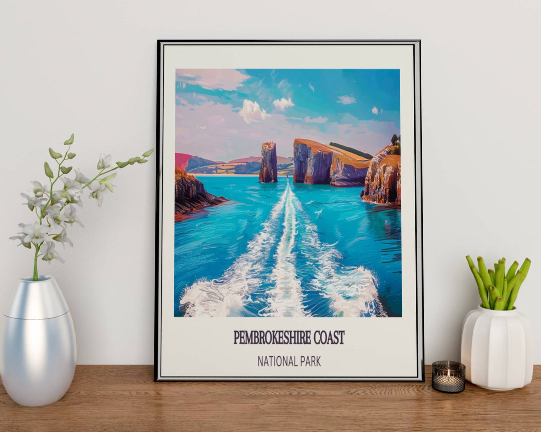 Intricate Pembrokeshire Art: an intricate print revealing the intricate beauty of Pembrokes National Park. Perfect for art connoisseurs.