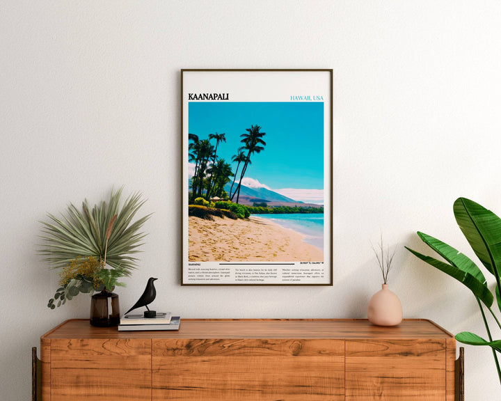 Our Glamorous Kaanapali Travel Print will consistently impact your living space by turning it into a cool and elegant place. Anyone who loves art or traveling would immediately become a big lover of this fantastic artwork.