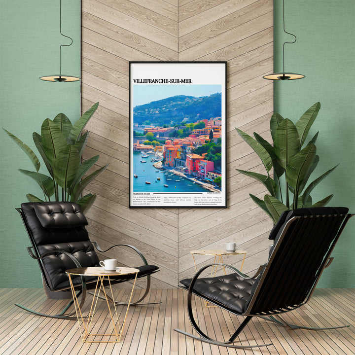 Evoke the essence of France with this charming Villefranche-sur-Mer print, a perfect complement to any space or a thoughtful housewarming gesture.