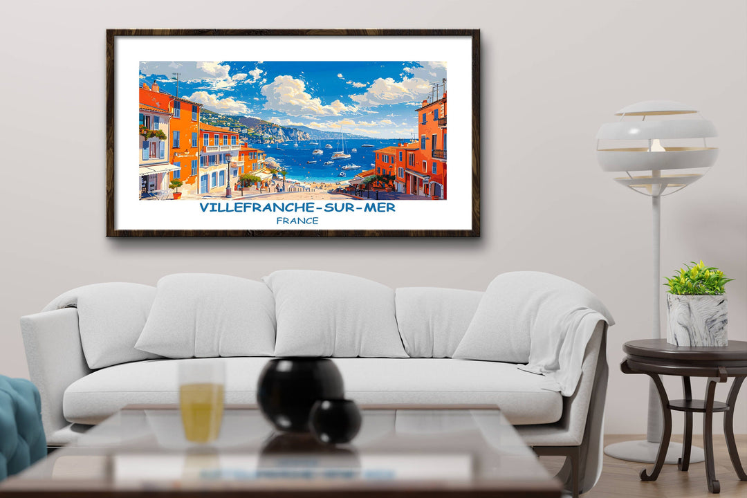 Add a touch of French sophistication to your space with this charming Villefranche-sur-Mer print, an ideal gift for admirers of France.