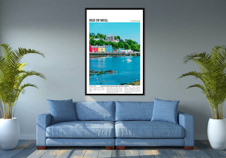 Vibrant Tombermory charm captured in this stunning Scotland home decor piece. Perfect gift for housewarmings or as a unique addition to any home decor collection. Experience the colorful allure of Mull.
