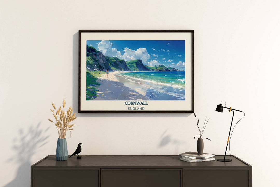 Splendid digital art portraying the allure of Cornwall. Great gift for any UK enthusiast.