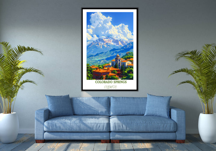 Picturesque Colorado Springs decor capturing the essence of this enchanting destination, an exquisite choice for art lovers and travelers alike.