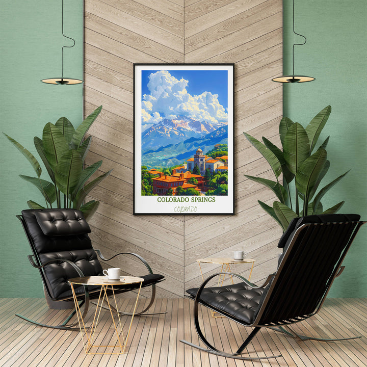 Picturesque Colorado Springs decor capturing the essence of this enchanting destination, an exquisite choice for art lovers and travelers alike.