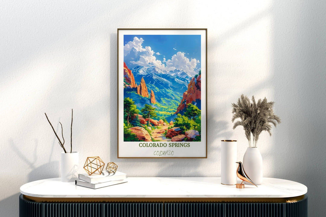 Enchanting Garden of the Gods travel gift capturing the spirit of the place, a memorable token for travelers and admirers of stunning landscapes.