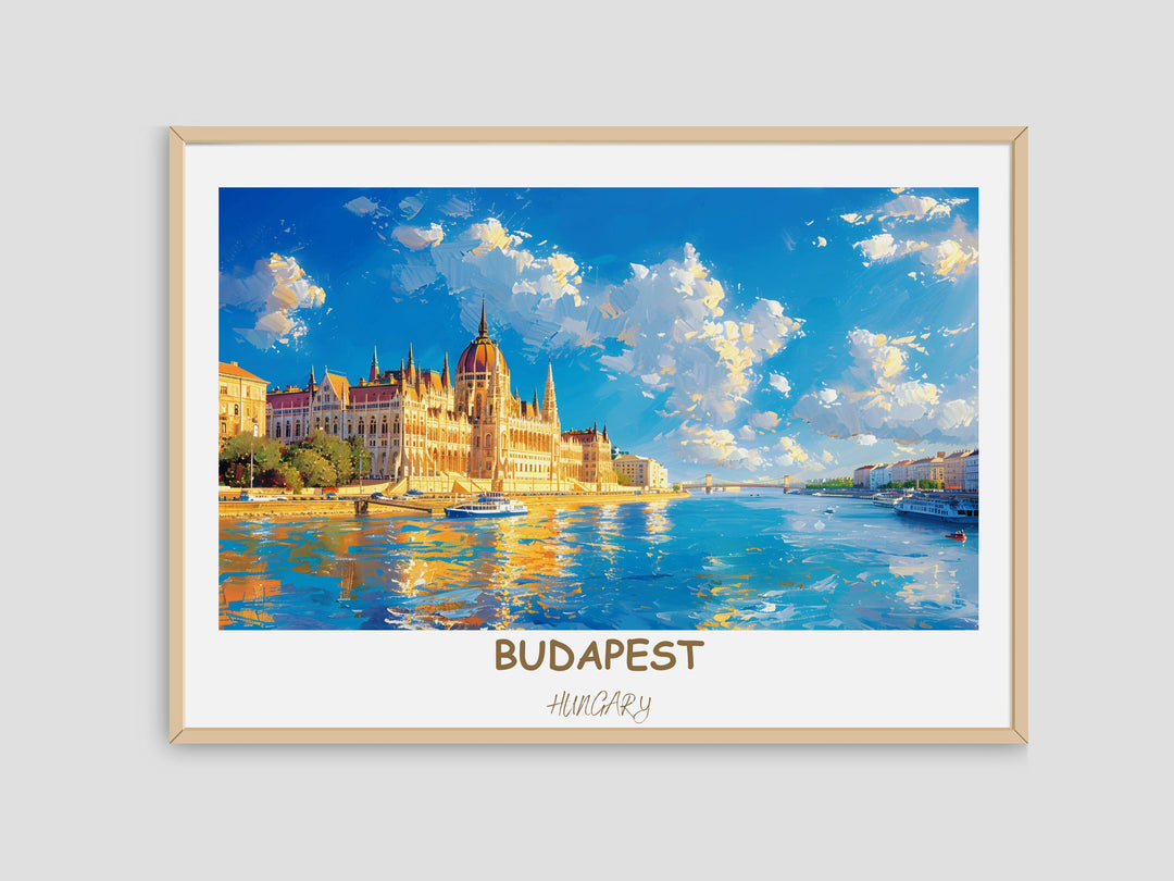 Immerse yourself in the architectural wonders of Budapest with this stunning image of Buda Castle and Chain Bridge.
