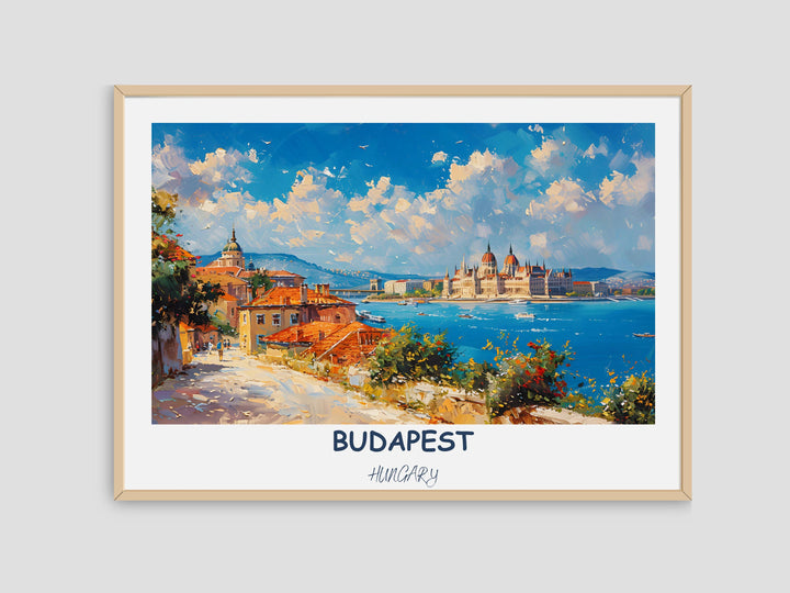 Infuse your space with the magic of Budapest with this captivating image showcasing Buda Castle and Chain Bridge.