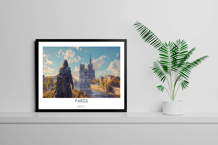 Immerse yourself in the beauty of Paris with this exquisite wall art featuring the Louvre Museum. A chic addition to any home or office.