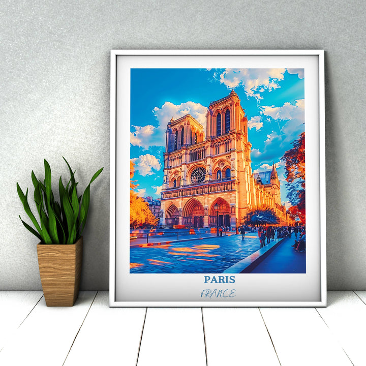 Bring the magic of Paris into your home with this captivating wall art featuring the iconic Louvre Museum. A timeless Parisian accent.