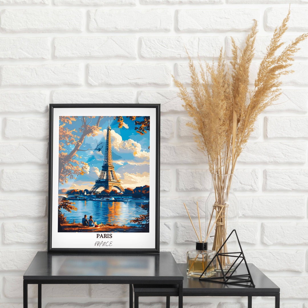 Elevate your decor with this chic Paris art gift featuring the iconic Eiffel Tower. A stylish homage to the romance and allure of Paris.