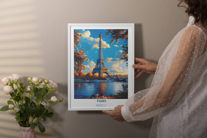 Add a touch of Parisian elegance to your space with this enchanting wall art featuring the iconic Eiffel Tower. The perfect Paris souvenir.