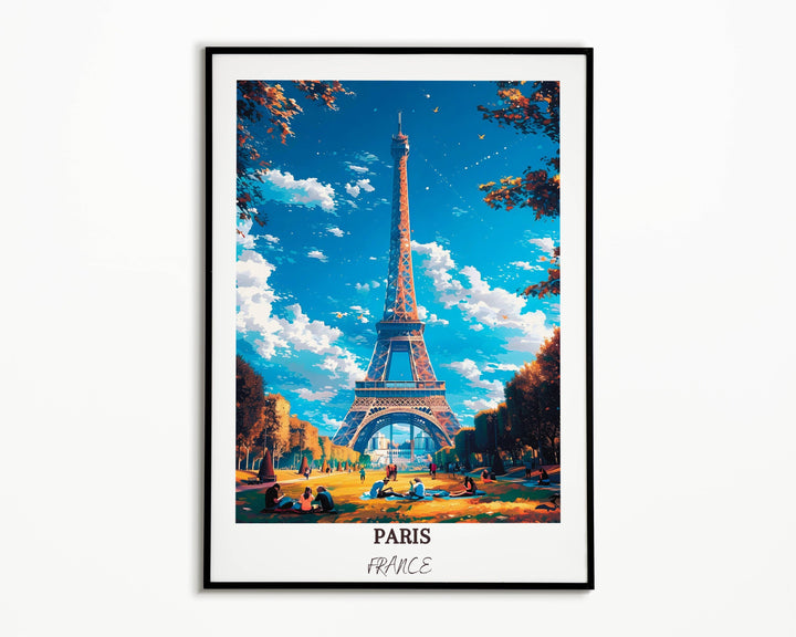 Elegant Parisian wall art showcasing the iconic Eiffel Tower. A timeless piece perfect for gifting or adding Parisian flair to any space.