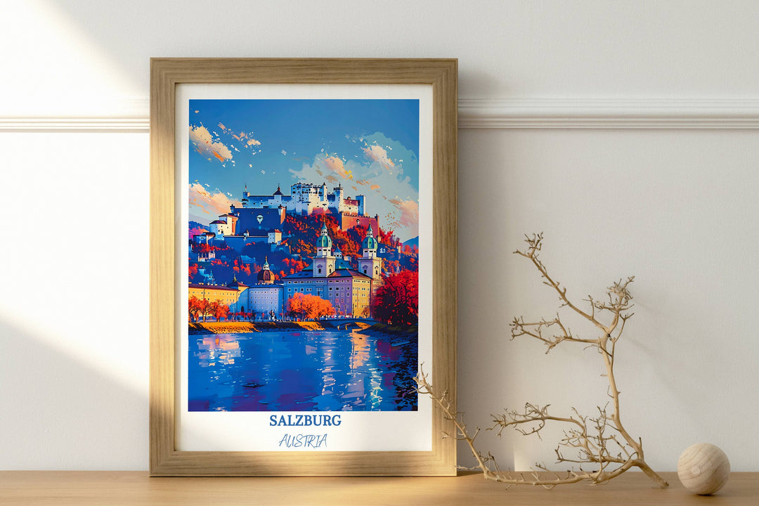 Elevate your home decor with this captivating Salzburg wall art, showcasing the iconic Hohensalzburg Fortress. An ideal gift for any occasion.