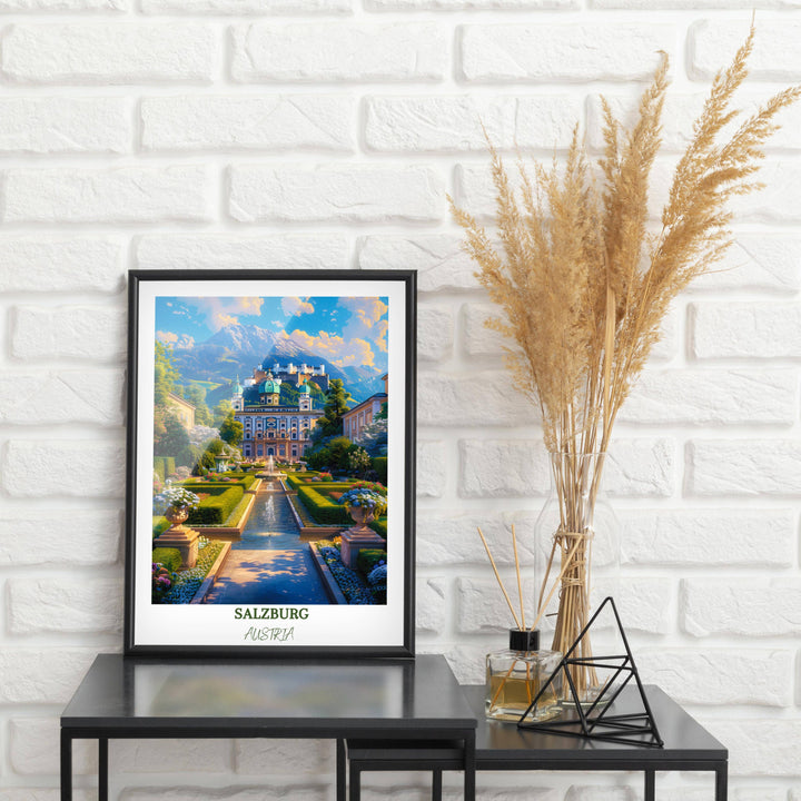 Bring Salzburgs charm home with this exquisite wall art featuring Hohensalzburg Castle. Ideal as a thoughtful gift or elegant decor accent.