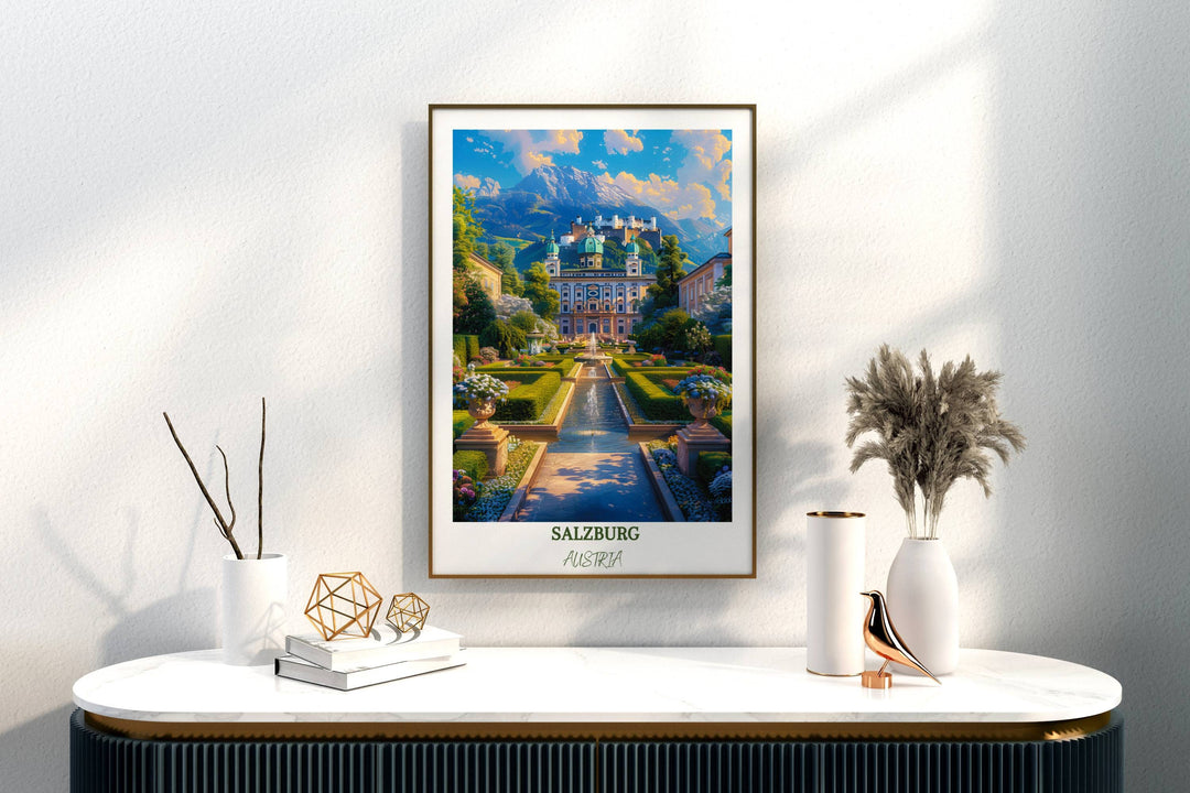 Bring Salzburgs charm home with this exquisite wall art featuring Hohensalzburg Castle. Ideal as a thoughtful gift or elegant decor accent.