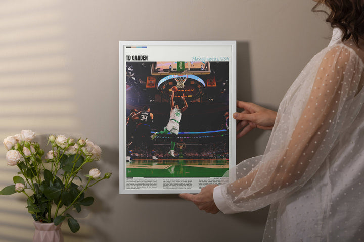 Jayson Tatum and Kristaps Porzingis Featured in Celtics Photo Print - A Must-Have for Boston Celtics Fans - Celtics Print Decor for Home Decoration