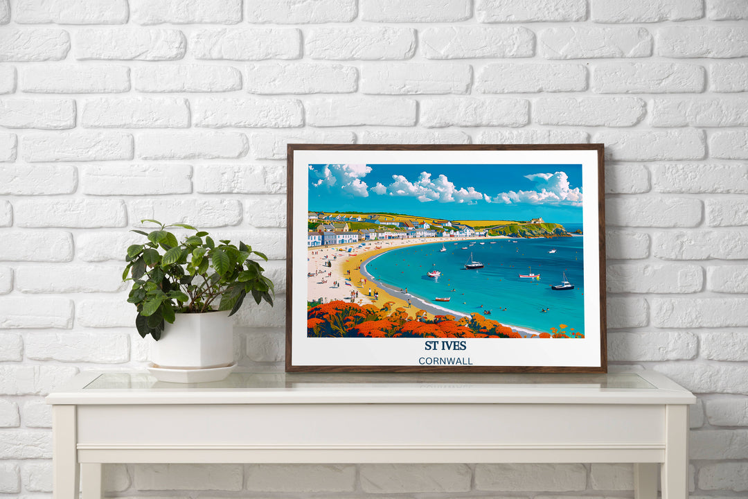 Our Glamorous St Ives Travel Print will consistently impact your living space by turning it into a cool and elegant place. Anyone who loves art or travelling would immediately become a big lover of this fantastic artwork.