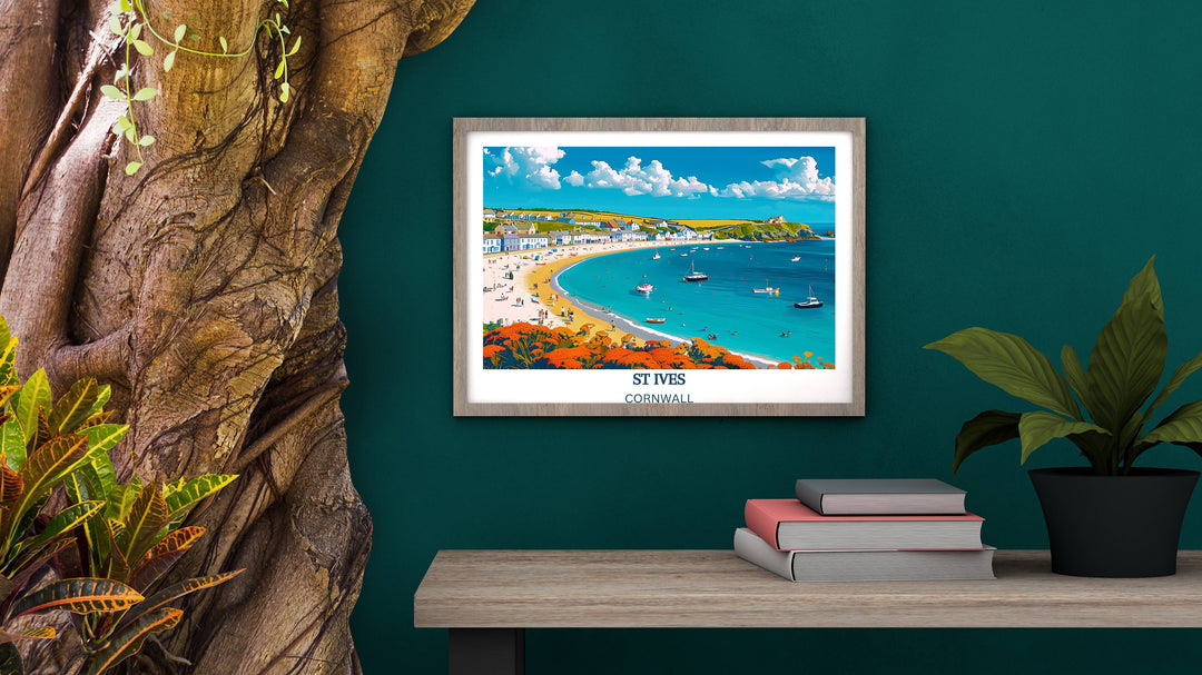 Our Glamorous St Ives Travel Print will consistently impact your living space by turning it into a cool and elegant place. Anyone who loves art or travelling would immediately become a big lover of this fantastic artwork.