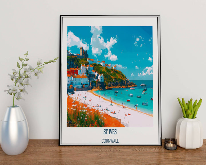 Our Glamorous St Ives Travel Print will consistently impact your living space by turning it into a cool and elegant place. Anyone who loves art or travelling would immediately become a big lover of this fantastic artwork.