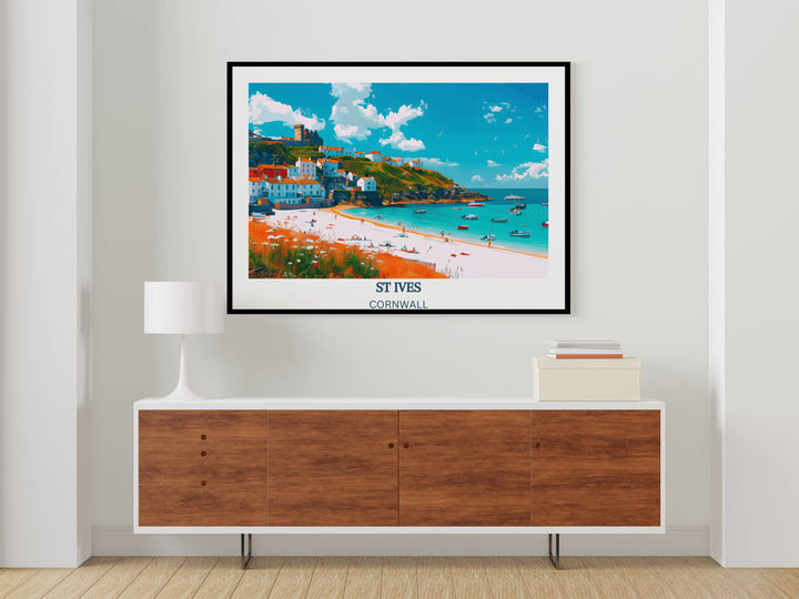 Our Glamorous St Ives Travel Print will consistently impact your living space by turning it into a cool and elegant place. Anyone who loves art or travelling would immediately become a big lover of this fantastic artwork.