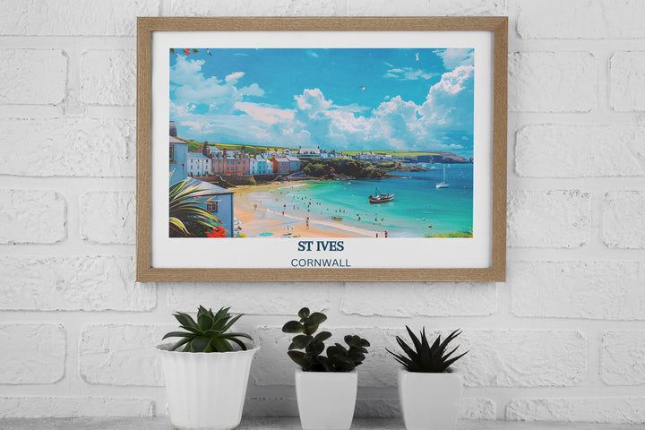 Our Glamorous St Ives Travel Print will consistently impact your living space by turning it into a cool and elegant place. Anyone who loves art or travelling would immediately become a big lover of this fantastic artwork.