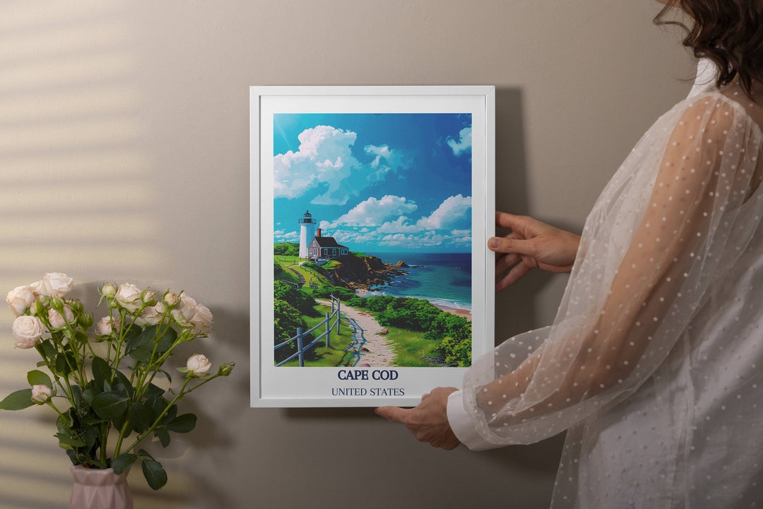 Our Glamorous Cape Cod Travel Print will consistently impact your living space by turning it into a cool and elegant place. Anyone who loves art or traveling would immediately become a big lover of this fantastic artwork.