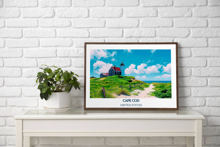 Our Glamorous Cape Cod travel print will consistently impact your living space by turning it into a cool and elegant place. Anyone who loves art or traveling would immediately become a big lover of this fantastic artwork.