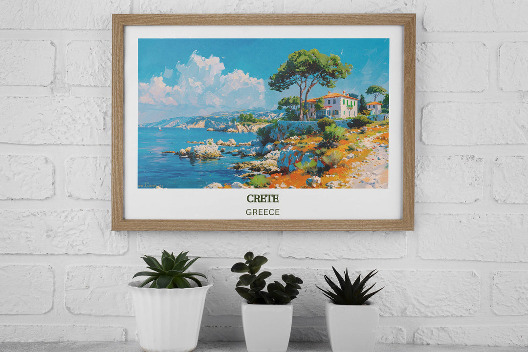 Our Glamorous Crete Travel Print will consistently impact your living space by turning it into a cool and elegant place. Anyone who loves art or travelling would immediately become a big lover of this fantastic artwork.