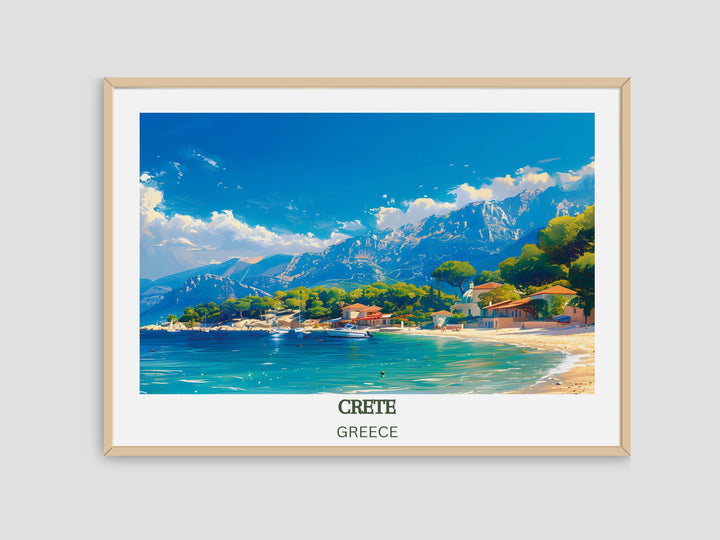 Our Glamorous Crete Travel Print will consistently impact your living space by turning it into a cool and elegant place. Anyone who loves art or travelling would immediately become a big lover of this fantastic artwork.