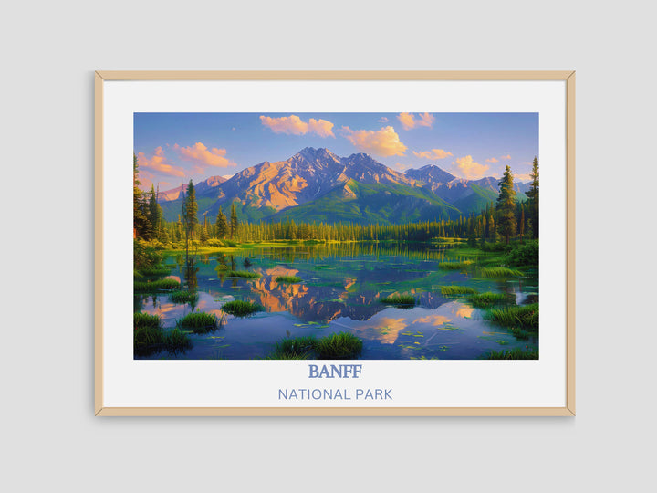 Our Glamorous Banff National Park Travel Print will consistently impact your living space by turning it into a cool and elegant place. Anyone who loves art or traveling would immediately become a big lover of this fantastic artwork.