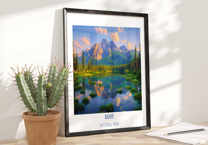 Our Glamorous Banff National Park Travel Print will consistently impact your living space by turning it into a cool and elegant place. Anyone who loves art or traveling would immediately become a big lover of this fantastic artwork.