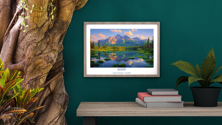 Our Glamorous Banff National Park Travel Print will consistently impact your living space by turning it into a cool and elegant place. Anyone who loves art or traveling would immediately become a big lover of this fantastic artwork.