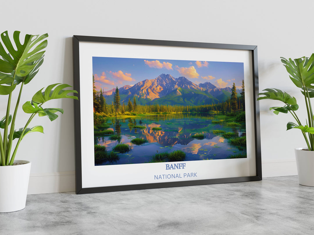 Our Glamorous Banff National Park Travel Print will consistently impact your living space by turning it into a cool and elegant place. Anyone who loves art or traveling would immediately become a big lover of this fantastic artwork.