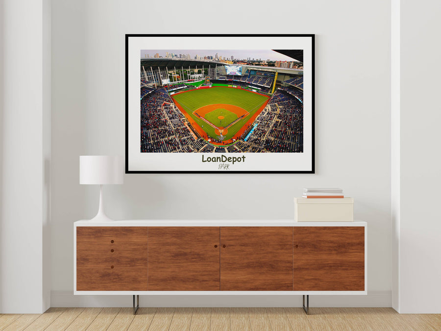 a picture of a baseball field taken from above