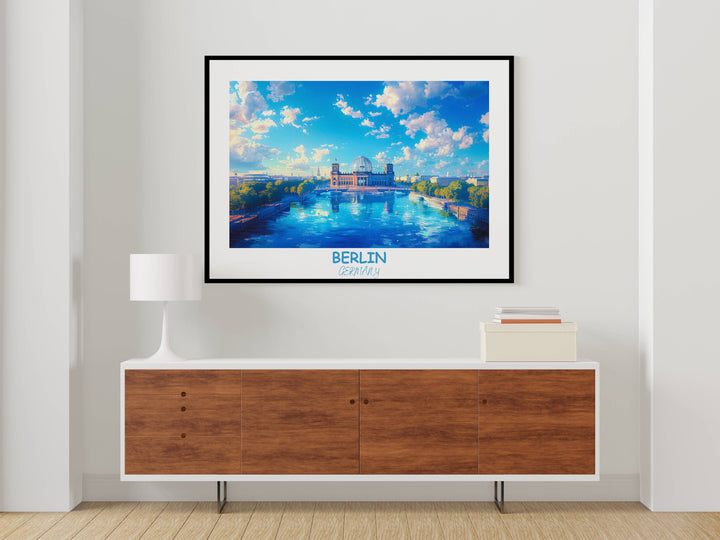 Charming Berlin cityscape painting, celebrating Germanys capital, a delightful present for those enamored with European destinations.