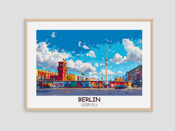 Elegant Germany skyline artwork, showcasing Berlins beauty, a timeless addition to any home or office decor.