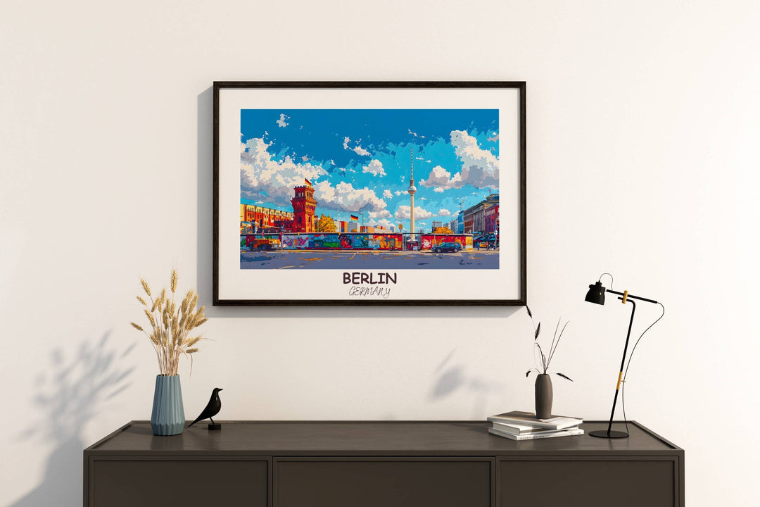 Elegant Germany Berlin wall artwork, showcasing Berlins beauty, a timeless addition to any home or office decor.