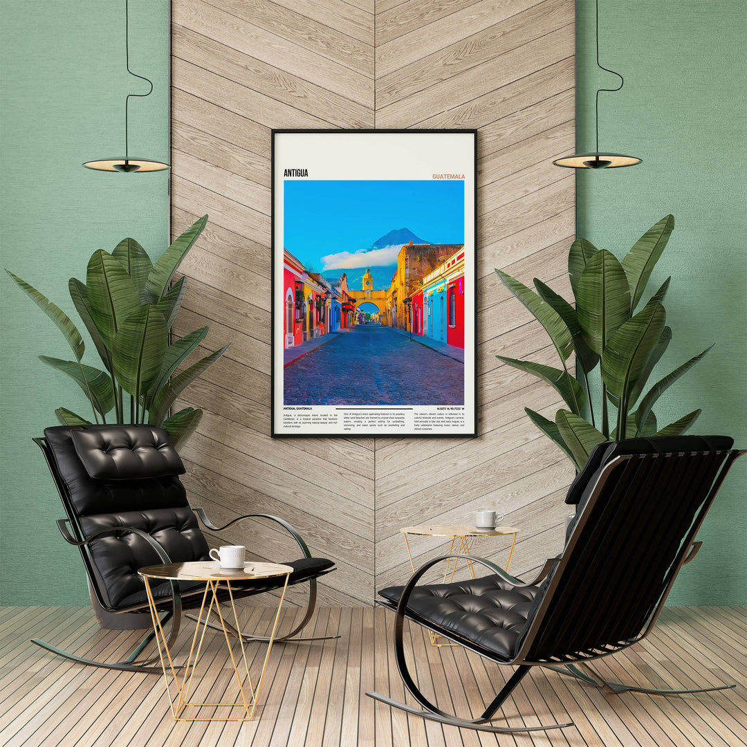 Our Glamorous Antigua Guatemala Wall Art would consistently impact your living space by turning it into a cool and elegant place. Anyone who loves art or traveling would immediately become a big lover of this fantastic artwork.