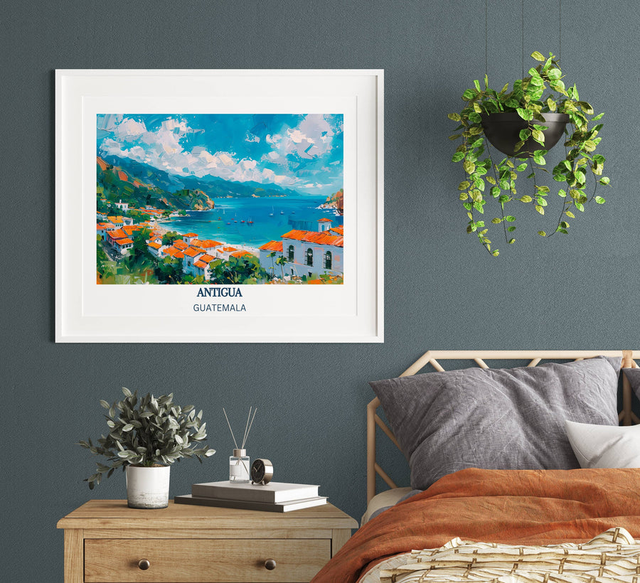 Our Glamorous Antigua Guatemala Wall Art would consistently impact your living space by turning it into a cool and elegant place. Anyone who loves art or traveling would immediately become a big lover of this fantastic artwork.
