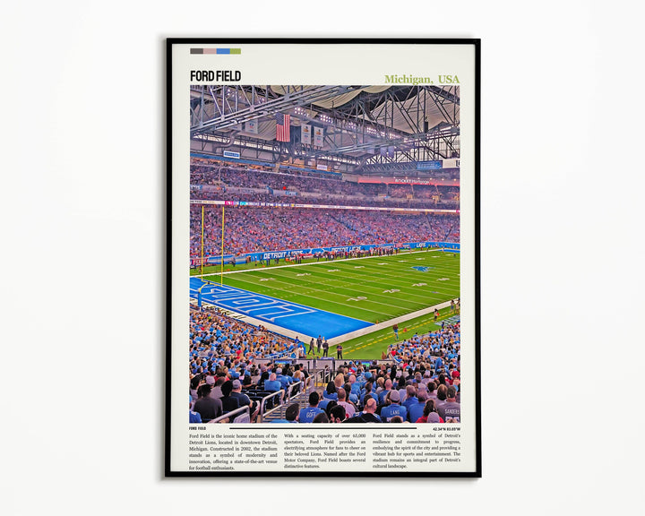 Bring the excitement of game day into your home with our exclusive collection of Ford Field Prints and Detroit Lions Posters