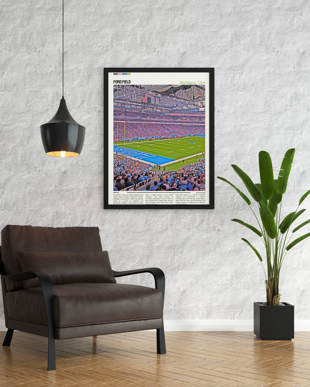Discover the sleek sophistication of our NFL Stadium Posters and Modern Art prints, designed to elevate any space with a touch of gridiron glamour.