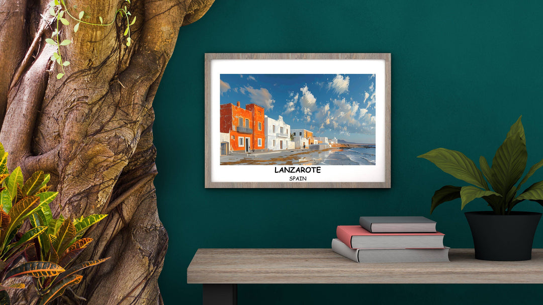 Lanzarote Wall Art Captivating print capturing essence of Spain&#39;s Canary Islands. Ideal decor for wanderlust.