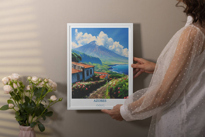 Transport yourself to the picturesque Azores with this stunning wall art. A celebration of Portugals natural beauty