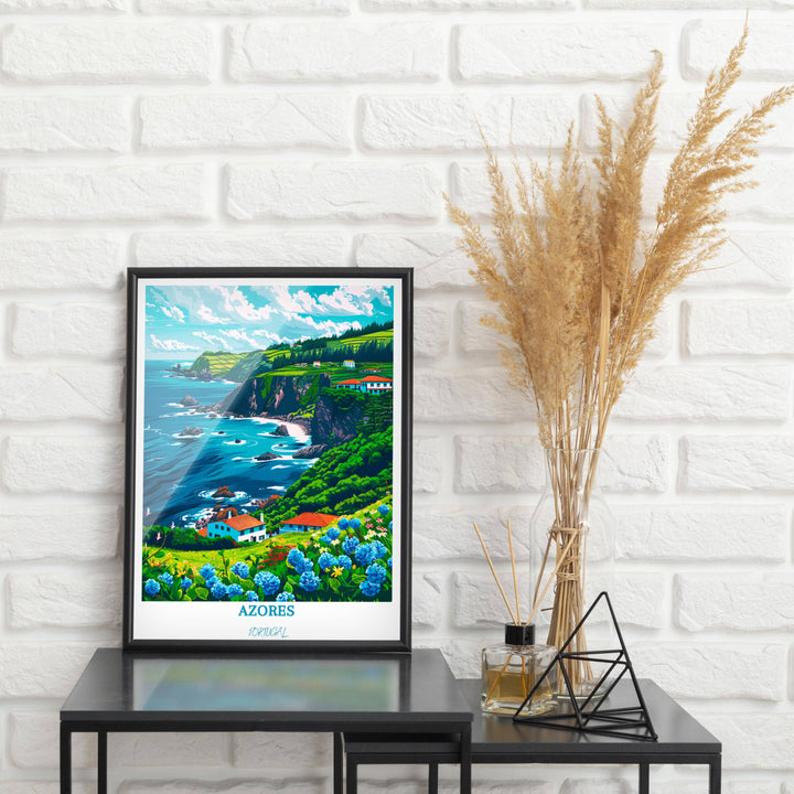 Transform your walls into a portal to Portugal with this Azores art. Immerse yourself in the charm of the Azores