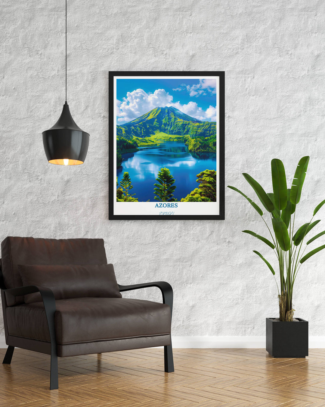 Transport yourself to the Azores with this captivating wall art. A window into the enchanting landscapes of Portugal